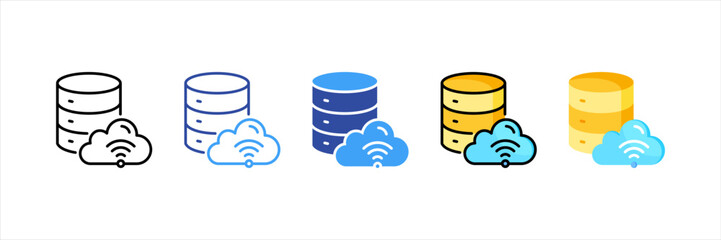 Data Center Multi Style Icon Set