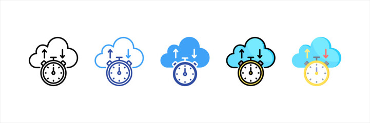 Latency Multi Style Icon Set