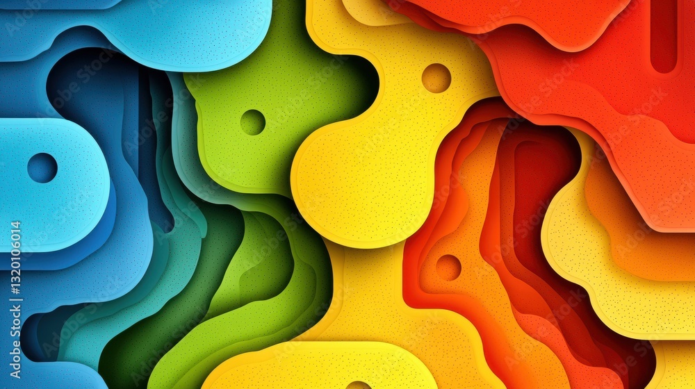 Poster colorful abstract background with geometric shapes and fluid design elements for creative projects