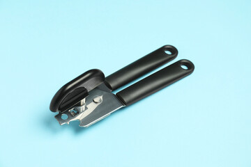 One can opener on light blue background