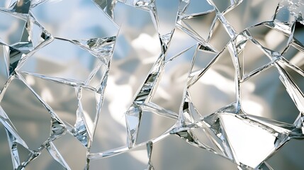 A broken mirror reflecting a fragmented image, Generative AI