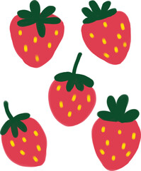 Cute strawberry illustration clipart