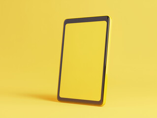 3D digital tablet isolated on a solid color background