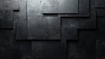 Overlapping rectangular panels forming a dark textured abstract background design