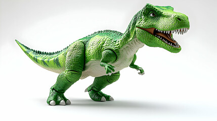 Obraz premium Pixelated Green T-Rex Illustration