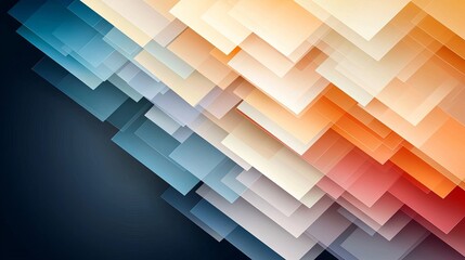 Naklejka premium Colorful abstract layers create a dynamic and modern background with soft gradients.