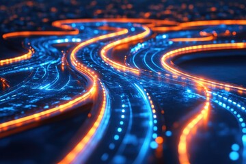 A roadmap for digital transformation featuring essential milestones and goals, emphasizing the integration of technology into conventional business models. This outlines the concept of a digital tran