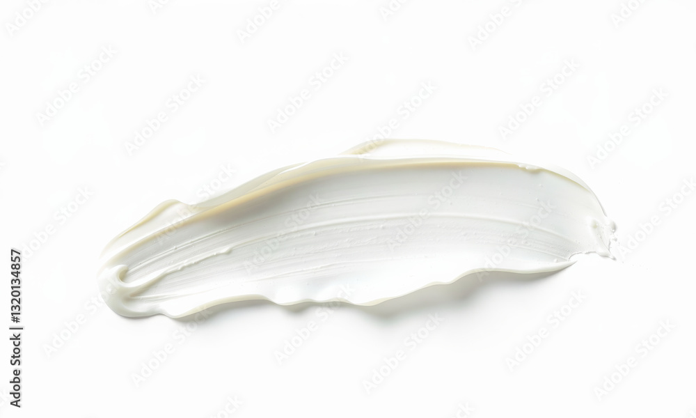 Aufkleber smooth cream smudge on white background, ideal for artistic or cosmetic applications. this versatile