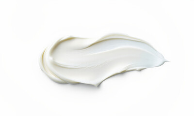 Creamy white texture spread on surface, ideal for beauty or culinary themes. This smooth and soft cream evokes sense of luxury and indulgence