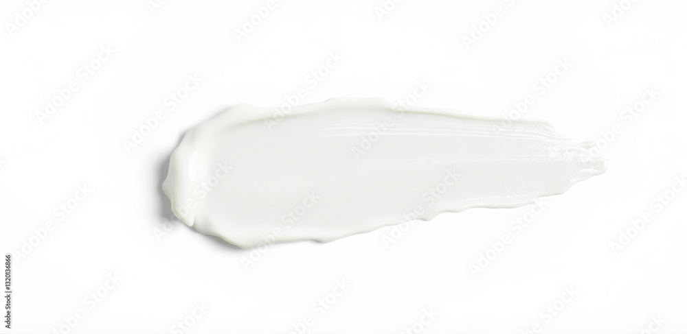 Aufkleber smooth cream smudge on white background, ideal for design and art projects. this versatile texture c