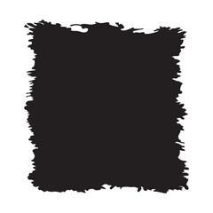 Abstract Black Ink Stain Rough Rustic Square Paper Background with Copy Space