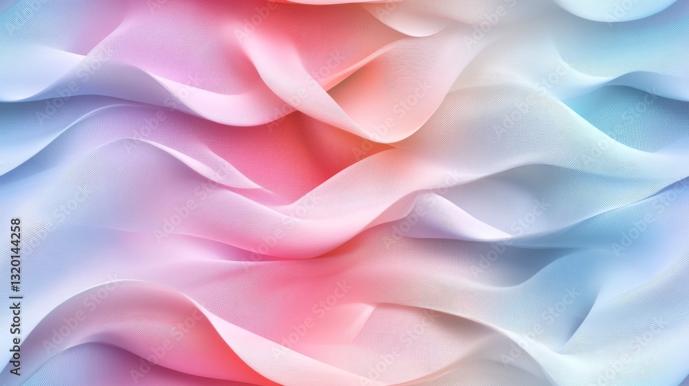 Poster abstract flowing fabric waves create an artistic colorful background design