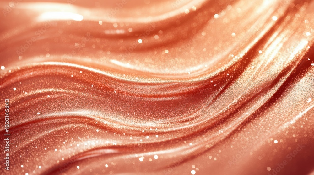 Poster abstract image of flowing iridescent waves with sparkling highlights