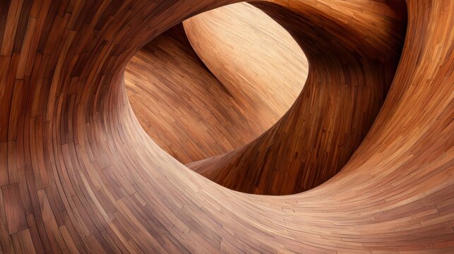 Dynamic architectural curves abstract space digital art modern environment close-up view conceptual architecture