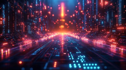 Obraz premium Big Data Analysis Artificial Intelligence Deep Learning Machine Learning Neural Networks Generative AI Innovation Technology Research Visualisation