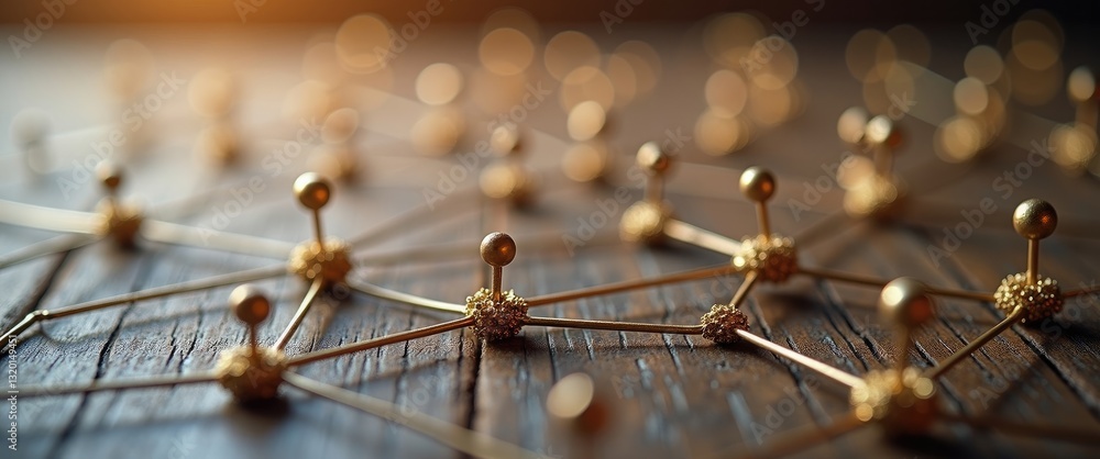 Poster linking entities. networking, social media, network communication abstract. a small network intercon
