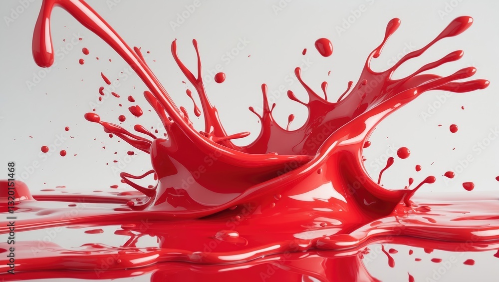 Poster isolated image of a splash of red paint on background