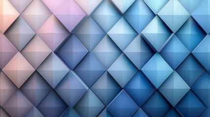 Obraz premium Gradient colored diamond pattern composed of geometric three dimensional shapes