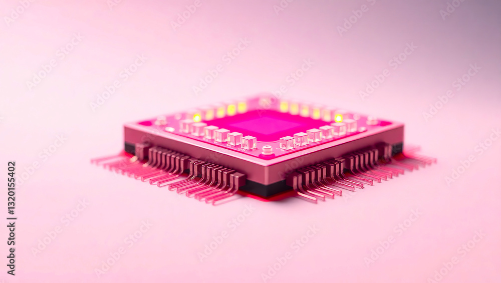 Aufkleber pink advanced microchip technology digital circuit board electronic component innovation future tech