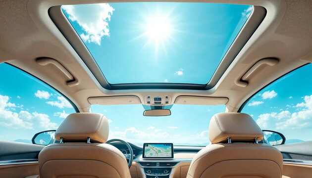 modern indoor car sunroof glass