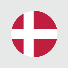 Denmark Flag Sphere Vector