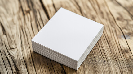 Fototapeta premium mockup display blank white business card stack