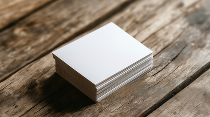 Fototapeta premium mockup realistic display blank white business card stack