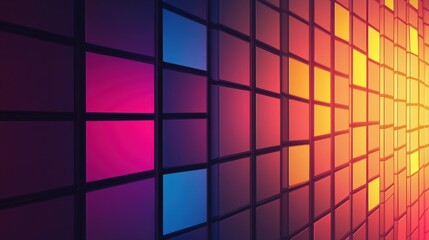 Illuminated Mosaic: A vibrant, digitally-crafted mosaic of colorful tiles, forming an eye-catching visual, rendered with a dynamic gradient and captivating play of light and shadow.