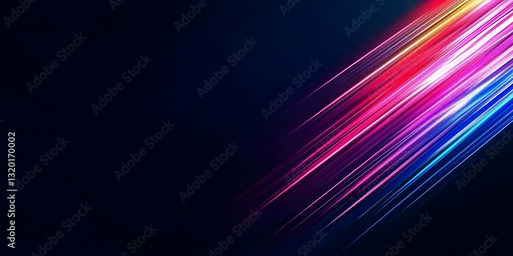 Aufkleber abstract background with diagonal streaks of vibrant, glowing neon colors, creating a dynamic and en