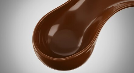 melted chocolate dripping on white background