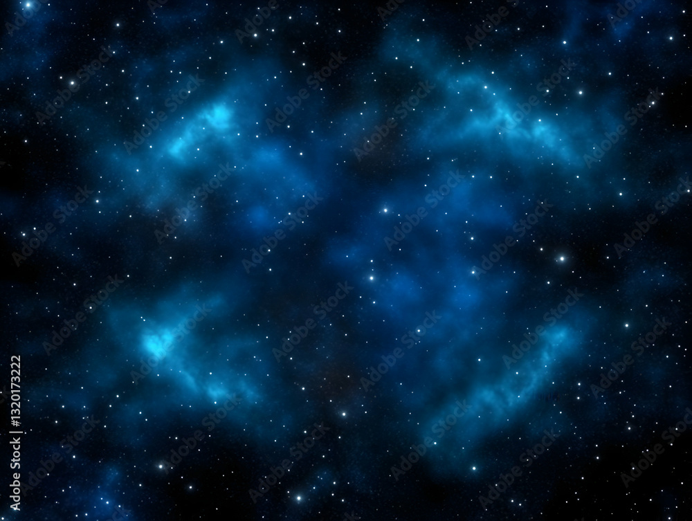 Poster stunning 3d render of a deep space nebula with bright stars and glowing cosmic clouds, an abstract b