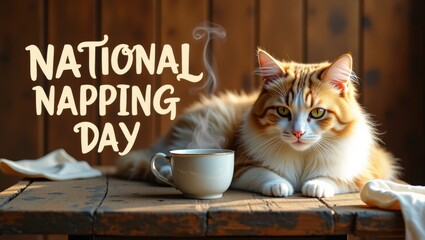 Celebrating national napping day a relaxing break for cats in a cozy home environment