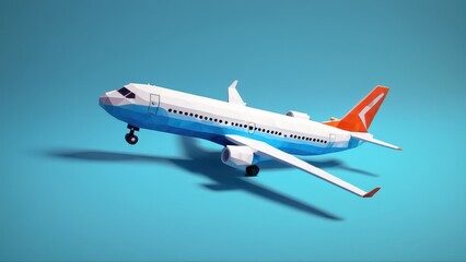  A vibrant representation of a modern aircraft in a stylized design
