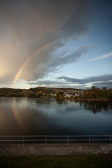rainbow over the lake