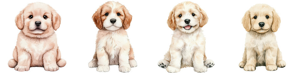 Obraz premium Delightful Portraits of Adorable Puppies Frolicking in a Lush Grassy Field Showcasing the Boundless Energy Playfulness and Joyfulness of These Beloved Canine Companions as Loyal Loving Family Pets