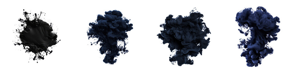 Explosive Dark Ink Splashes and Splatters Abstract Artwork   Chaotic and Dynamic Liquid Paint Effects Energetic Digital Fluid Art Rendering