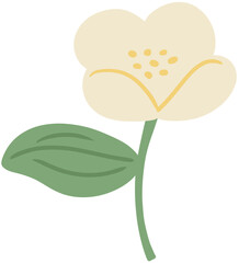 vector illustration of a yellow flower