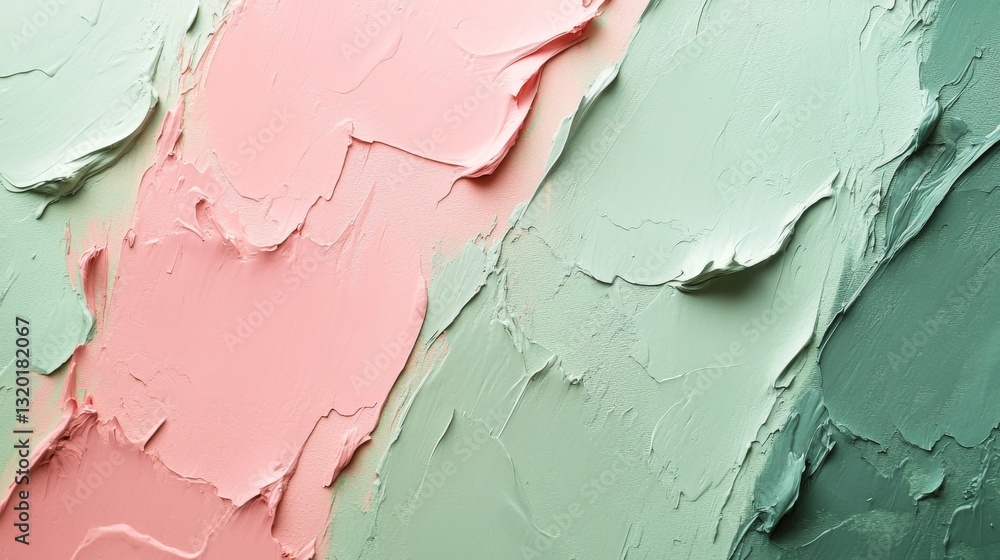 Poster an abstract colorful palette with rough textured brushstrokes displayed widely