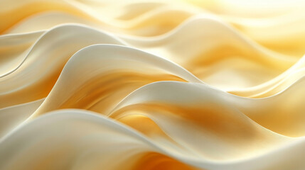 Fototapeta premium Smooth, flowing abstract background with soft golden waves and gentle curves