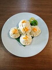 fish dumplings on a plate