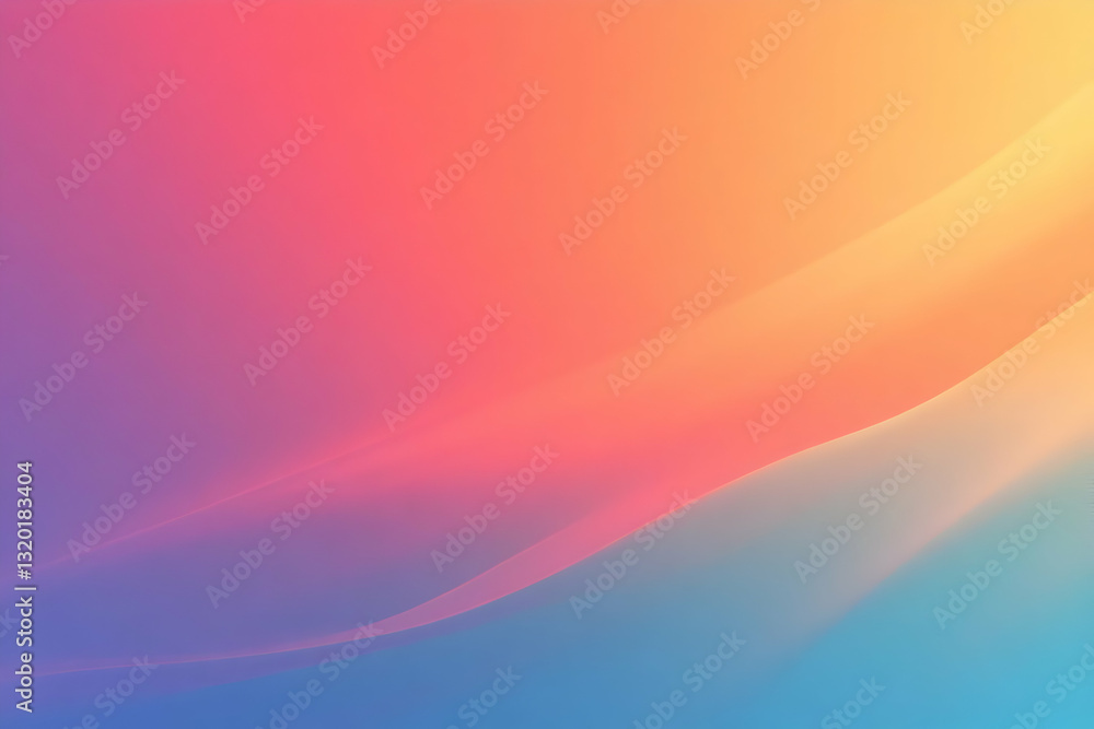 Poster abstract background: soft pastel hues blend seamlessly in a dynamic wave pattern, creating a serene 
