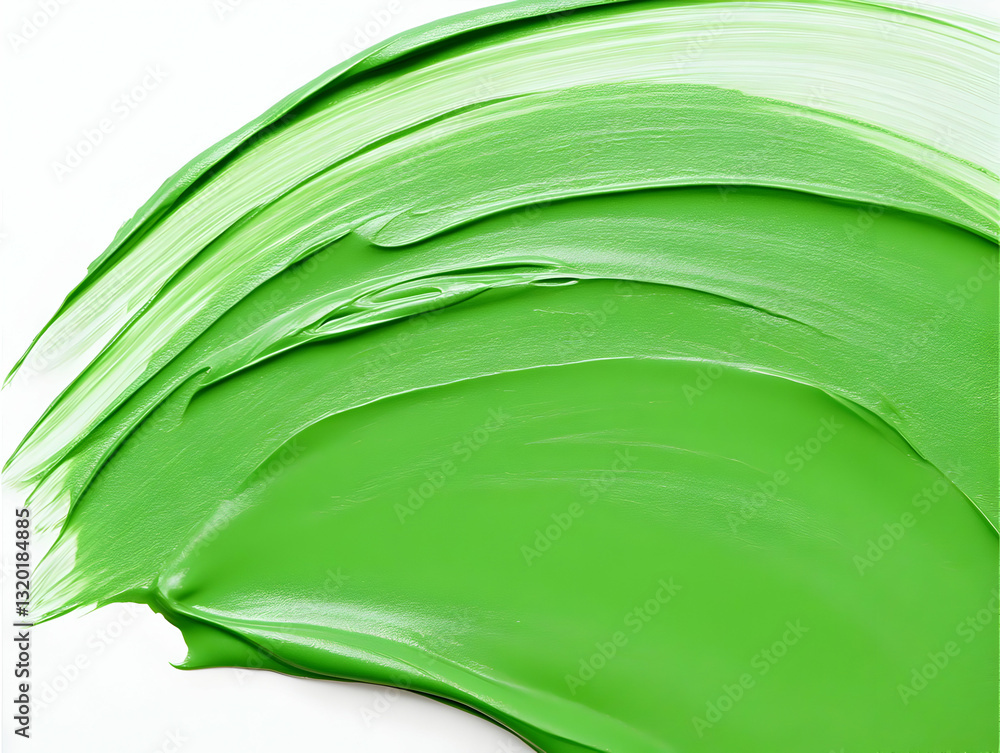 Poster abstract green paint swirl background, dynamic brushstrokes create a textured, vibrant visual design