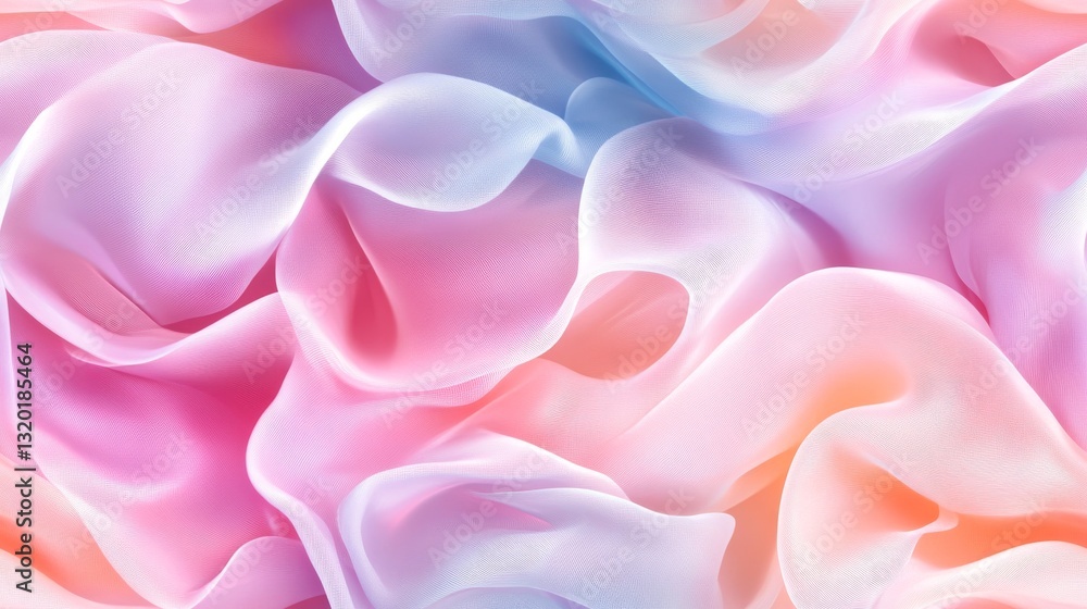 Poster softly colored flowing fabric creates an abstract background design