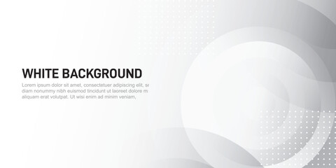 White abstract background circle effect decoration. Modern graphic design element concept for banner or background