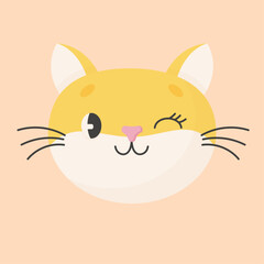 spring the muzzle of a red cat