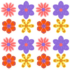 Fototapeta premium set of flowers