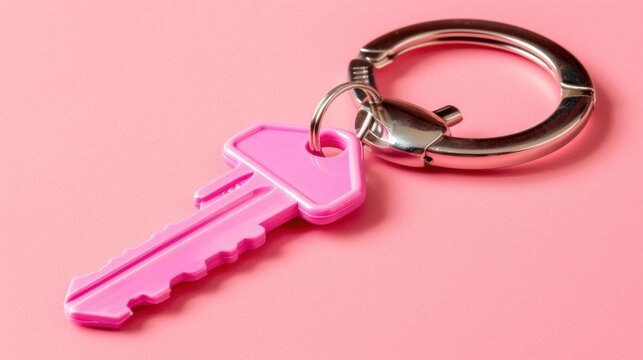 Pink Keychain: A charming accessory in pink, perfect for adding a pop of color to your keys while making them easier to spot and adding a cute touch.
