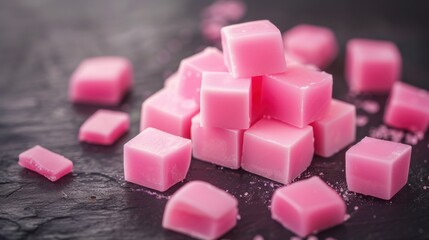 Pink Caramel: A delightful caramel treat with a pink color, offering a sweet and creamy flavor with a fun, colorful twist on the classic candy.

