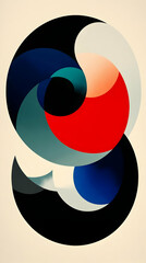 Abstract swirling composition of vibrant colors creates a dynamic, visually captivating artwork.