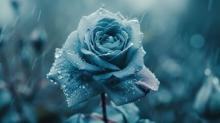 Blue Roses: A captivating, rare flower symbolizing mystery and unattainable beauty, made possible through genetic modifications to achieve a striking blue hue.
